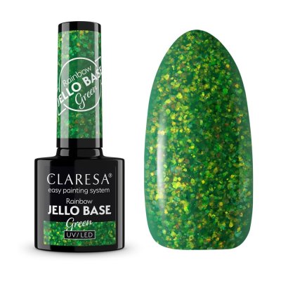 CLARESA® Rainbow Jello Base Green gél lakk