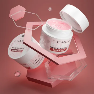 CLARESA® Stavebný gél na nechty HARD & EASY Builder gel COOKIE PINK, 45g