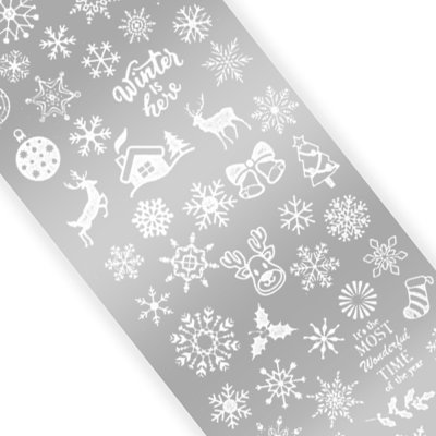 Doštička na pečiatkovanie - Vianoce, vločky - STZ-N02