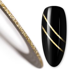 Samolepiaca zdobiaca páska 1mm golden glitter - 10