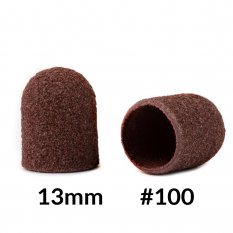 Brúsne klobúčiky hnedé 13mm, drsnosť 100, 10ks