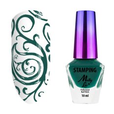 Lak na pečiatkovanie nechtov Molly Lac 10ml - č. 8 - zelený