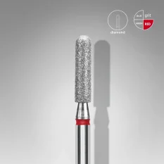 Diamantový brúsny nadstavec STALEKS Expert Rounded cylinder - červený, FA30R025/10 (2,5mm/10mm)