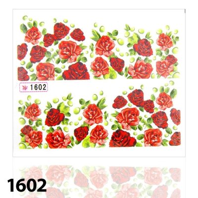 Köröm matricák rózsa 1602