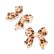 3D mašličky na nechty - vzor leopard - v boxe, 30ks