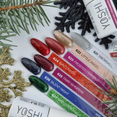 Gél lak YOSHI Holly Holiday - Winter Kiss 624, 6ml