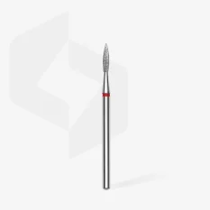Diamantová fréza STALEKS Expert Pointed Flame - červená, FA11R023/8 (2,3mm/8mm)