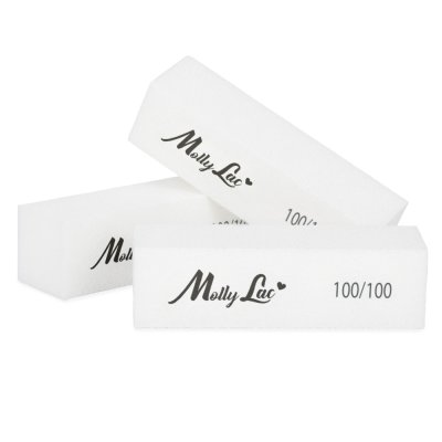 MollyLac körömreszelő blokk - fehér 100/100