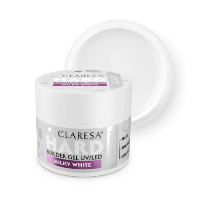 CLARESA® Stavební gel na nehty HARD & EASY Builder gel MILKY WHITE, 45g
