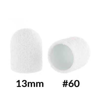 ABS Podo csiszolósapkák fehér 13mm, szemcseméret 60, 10db