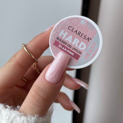 CLARESA® Stavební gel na nehty HARD & EASY Builder gel GLAM PINK, 45g