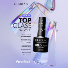Gél lakk CLARESA® TOP GLASS NO WIPE, 5g