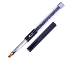 MollyLac Štětec na gel černý s vrchnákem č.6, 8mm