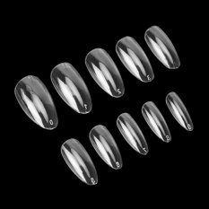 Tipy Mandľa krátka bez nalepovacej plôšky, clear, model 2, 100ks
