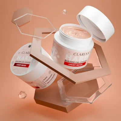 CLARESA® Stavebný gél na nechty HARD & EASY Builder gel LIGHT BEIGE, 45g
