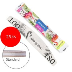 25x Pilník na nechty Aba Group Standard flamingo balený 100/180 - loďka