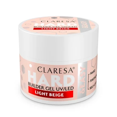 CLARESA® Stavebný gél na nechty HARD & EASY Builder gel LIGHT BEIGE, 45g
