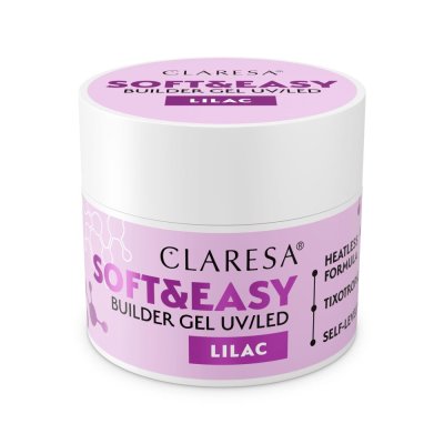 CLARESA® Stavební gel na nehty SOFT & EASY Builder gel LILAC, 45g