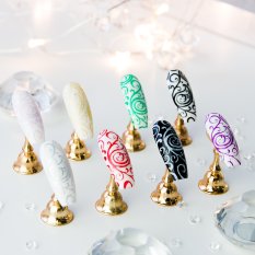 Lak na razítkování nehtů Molly Lac 10ml  - č.4 - zlatý