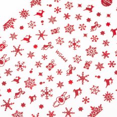 Vánoční nálepky na nehty WG444 červené