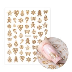 Vánoční nálepky na nehty Perníčky SWA58