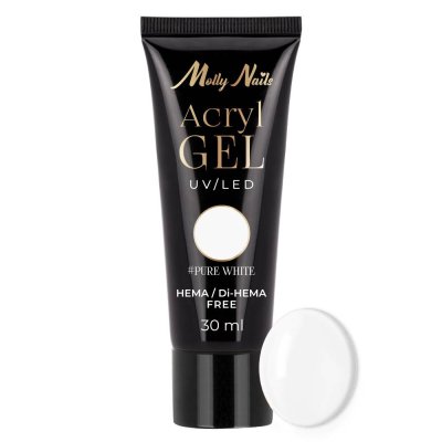 Molly Nails Acrylgel Hema/di-Hema free Pure White, 30ml