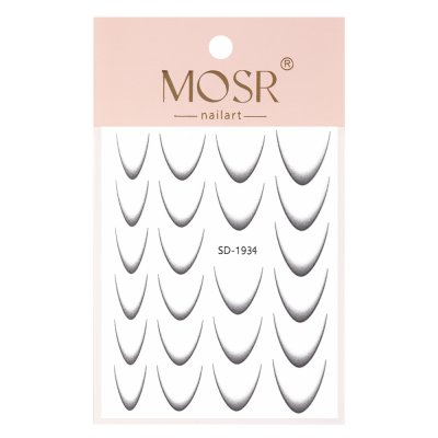 Köröm matricák - French Manicure - Gradient French Ombre Black SD-1934