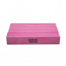 SUNONE Pěnový pilník rovný růžový 100/180 - 10ks