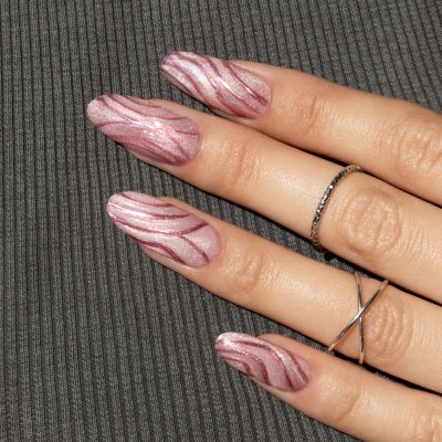 Prášok na nechty Glass Effect Deep Pink - 4