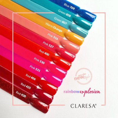 Gél lak CLARESA® RED 406, 5g Gél lak CLARESA® RED 406, 5g