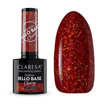 Gél lakk CLARESA® Rainbow Jello Base Cherry