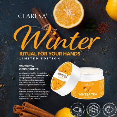 Claresa Cuticle Butter WINTER TEA, 13g