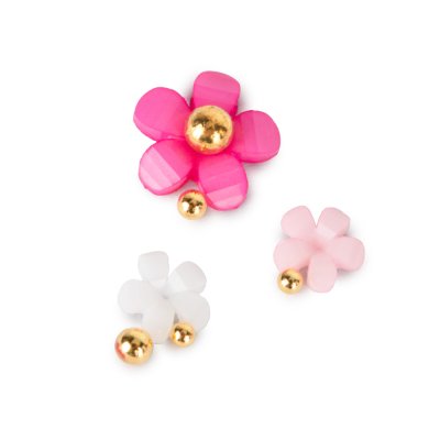 3D ozdoby na nechty - akrylové kvety a guľôčky