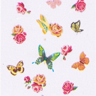 Transfer fólia Motýle, ruže 100cm - 6