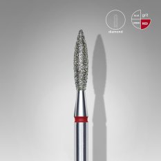 Diamantová fréza Staleks Expert - flame red FA10R023/10