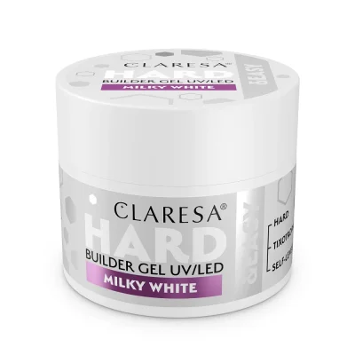 CLARESA® Stavební gel na nehty HARD & EASY Builder gel MILKY WHITE, 45g
