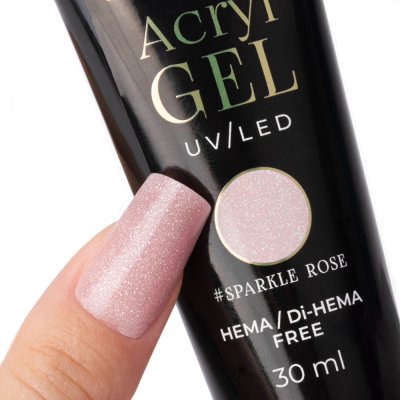 Molly Nails Acrylgel Hema/di-Hema mentes Sparkle Rose, 30ml