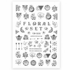 Nálepky na nechty Floral Set YZW-S030