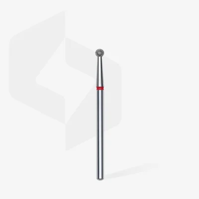 Diamantový brúsny nadstavec STALEKS Expert Ball - červený,  FA01R027 (Ø 2,7 mm)