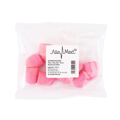 ABS Podo rózsaszín csiszolósapkák 7mm, szemcseméret 60, 10db