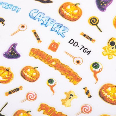 Tenké nálepky na nehty - HALLOWEEN DD-764