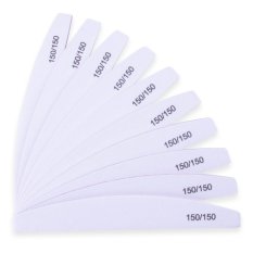 Fehér körömreszelő 150/150 - hajó forma 10 db