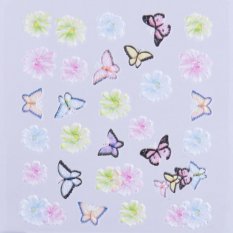 5D nálepky na nechty - motýle, kvety - Z D3694