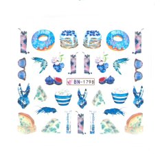 Vodolepky na nechty Blue style BN-1798