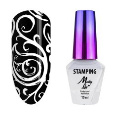 Lak na razítkování nehtů Molly Lac 10ml - č. 1 - bílý