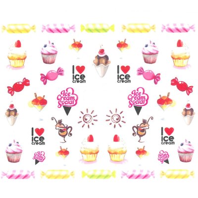 Vodolepky na nechty Ice Cream BN-827