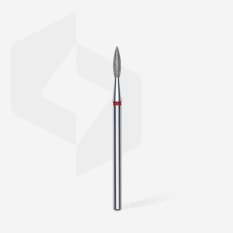 Diamantová fréza Staleks Expert - špičatý flame red FA11R021/8