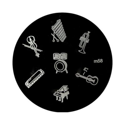 Doštička na pečiatkovanie - hudobné nástroje - m58