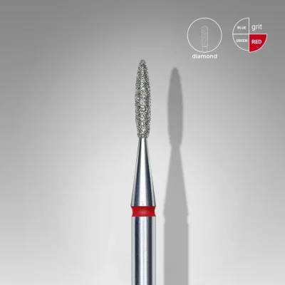 Diamantový brúsny nadstavec STALEKS Expert Flame - červený, FA10R016/8  (1,6mm/8mm)