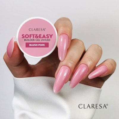 CLARESA® Körömépítő gél SOFT & EASY Builder gel BLUSH PINK, 45g